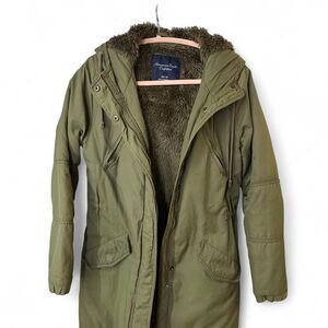 American Eagle Women's Olive Green Parka Coat